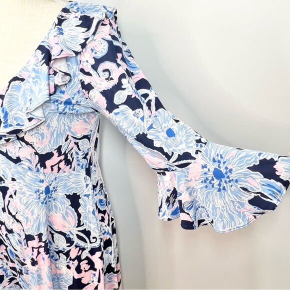 Lilly Pulitzer Stirling Amore Please Floral Ruffles Dress 001144 Medium - Picture 4 of 11